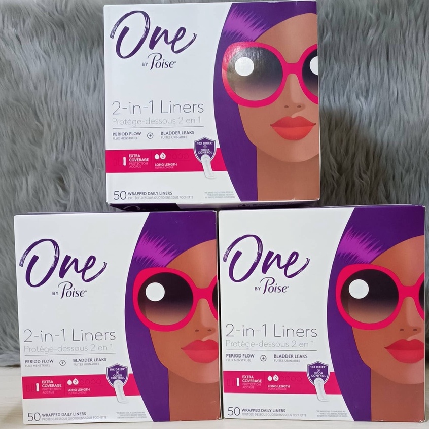 One by Poise Panty Liners (2in1 Period & Bladder Leakage Daily Liner