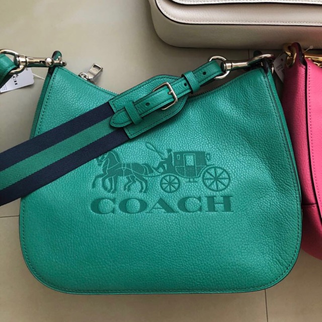 coach green handbag