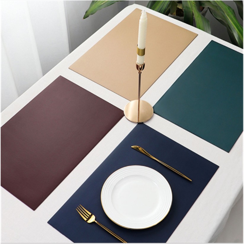 30x45cm Western Place Mat PU Leather Placemat Rectangle triangle shape