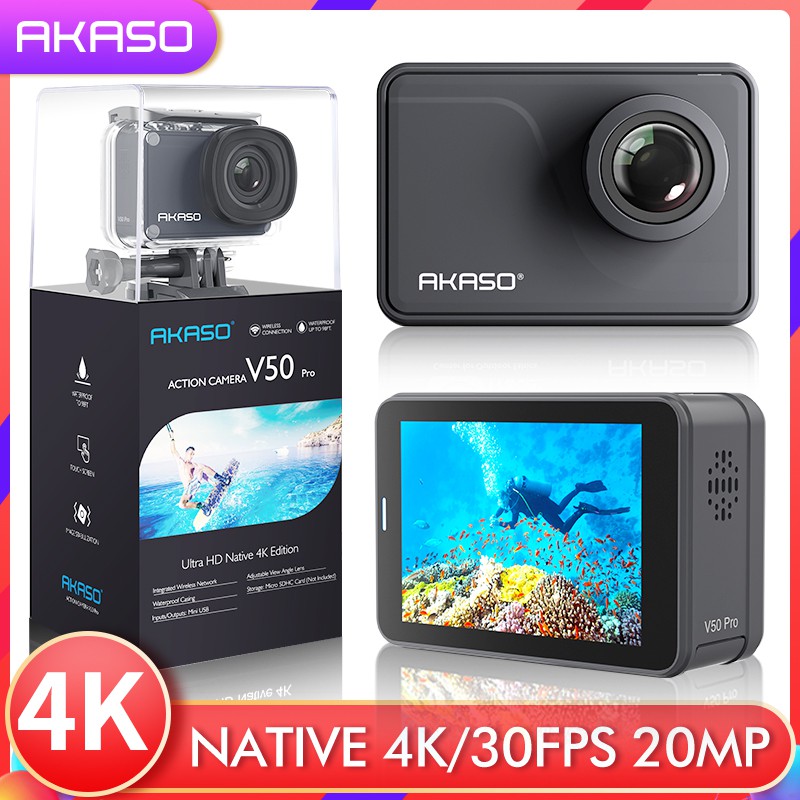 AKASO V50 Pro Native 4K/30fps 20MP WiFi 