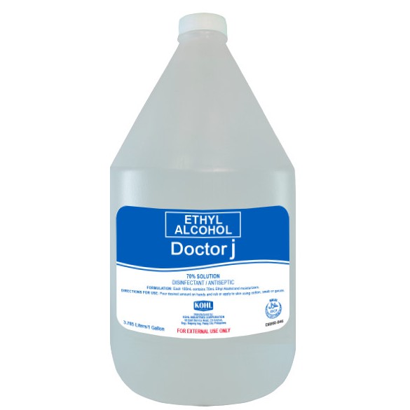 Doctor J 70 Ethyl Rubbing Alcohol 1 Gallon Shopee Philippines