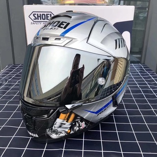 SHOEI X14 Full Face Motorcycle Helmet X14 YAMA HA R1M Silver Helmet