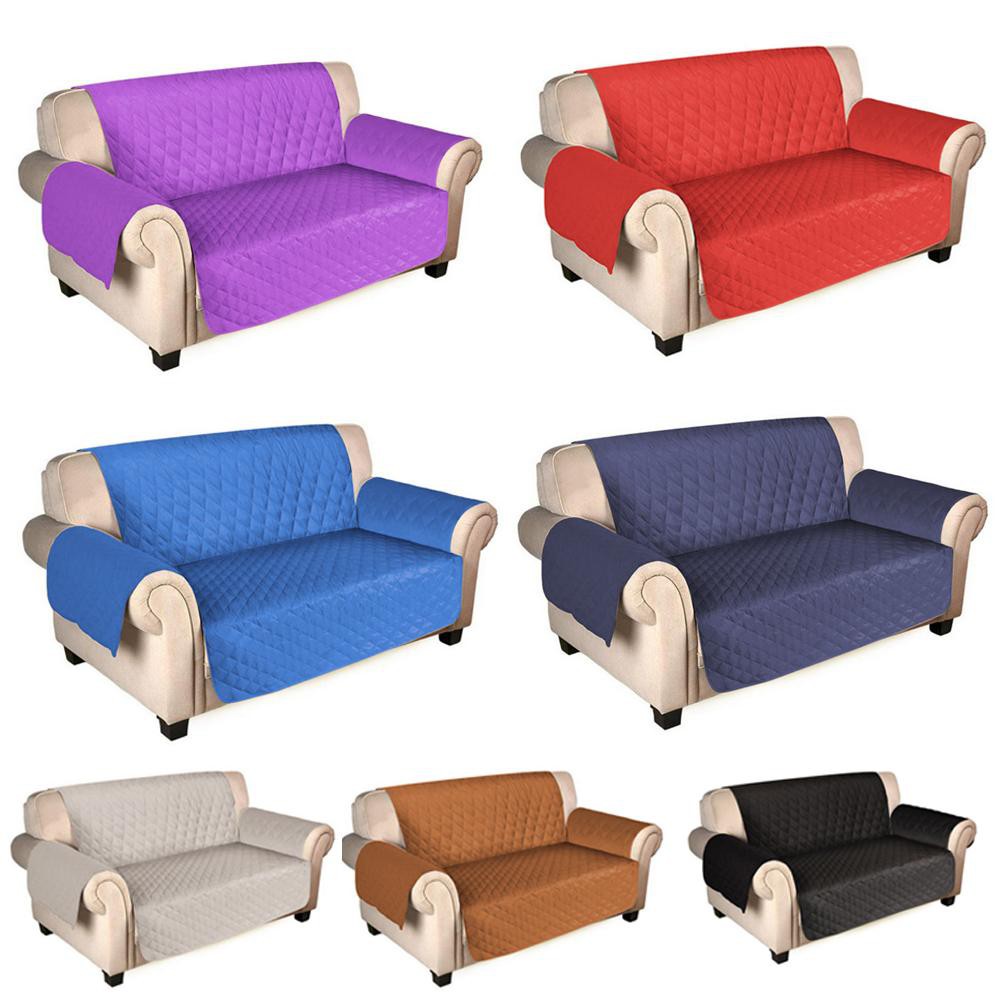 Waterproof Soft Microfiber Sofa Couch Cover Double Shopee