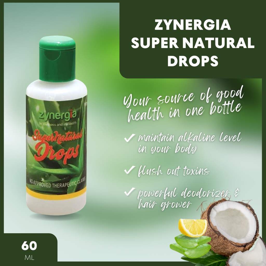 Original Super Natural Drops Zynergia Alkaline Trace Minerals