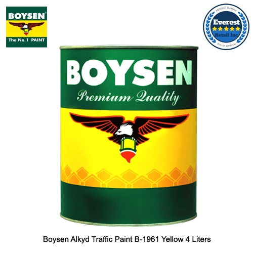 Boysen Alkyd Traffic Paint B1961 Yellow 4 Liters Shopee Philippines