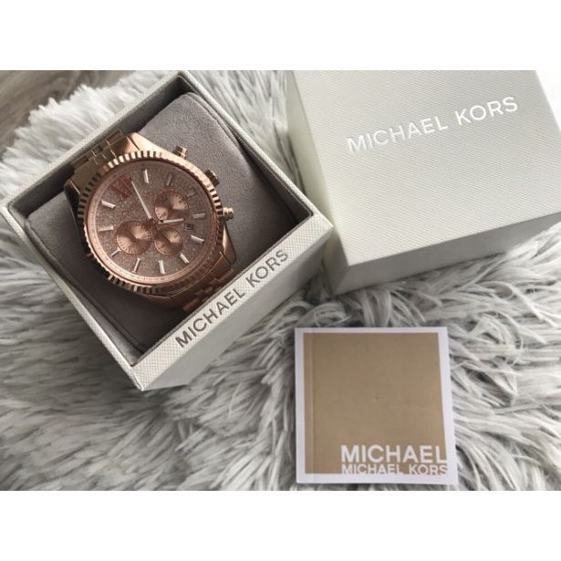 Michael Kors Lexington Chronograph Rose-Gold Mk8580 | Shopee 