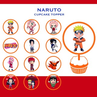 naruto topper cupcake shopee