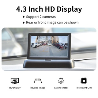 4.3inch Car Monitors TFT LCD Car Rear View Monitor Display Parking Rearview System For Backup Reverse Camera Support DVD