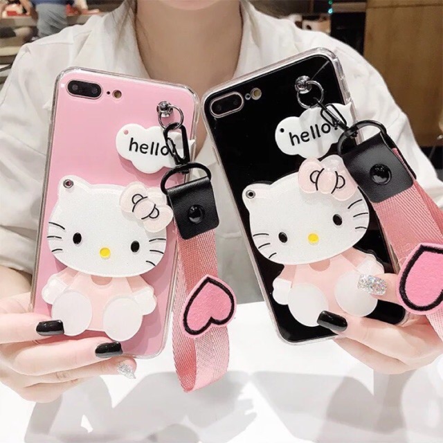  Oppo  A39 A57 F1s  F3 f5 A83mirror hello  kitty  with hand 