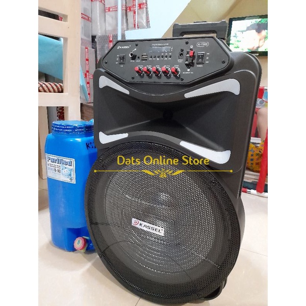 New D15 Biggest Bluetooth Karaoke Speaker w Bass/Treble/Echo, FREE
