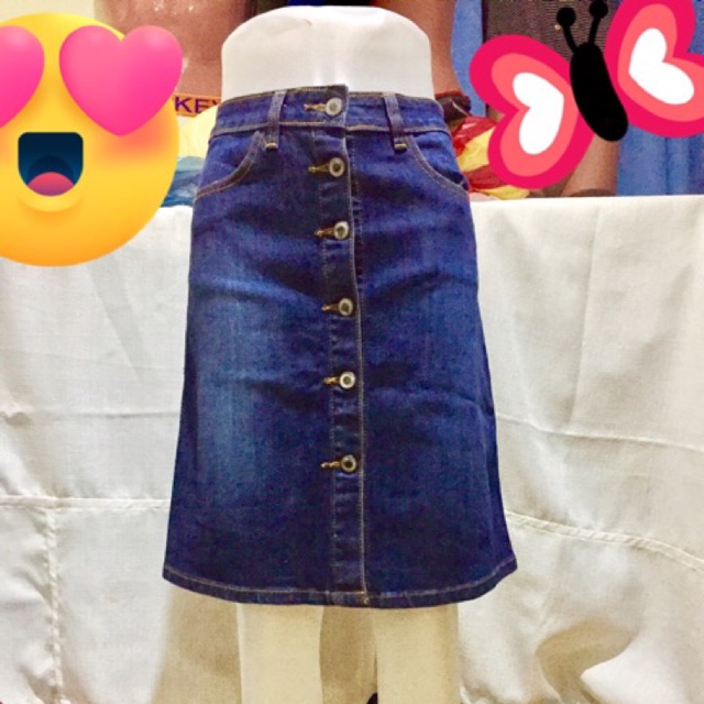 shopee denim skirt