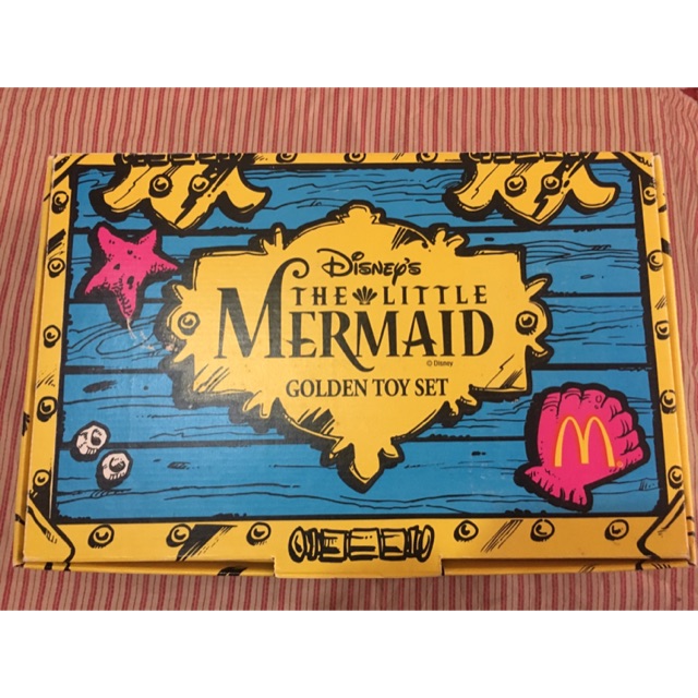 little mermaid golden toy set