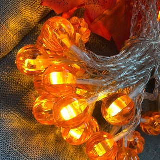 1.5/3m Fall Red Maple Leaf Pumpkin String Lights Garland/Halloween Christmas LED Warm Yellow Fairy Lights/Birthday Party Wedding Xmas Home INS Decorations #6