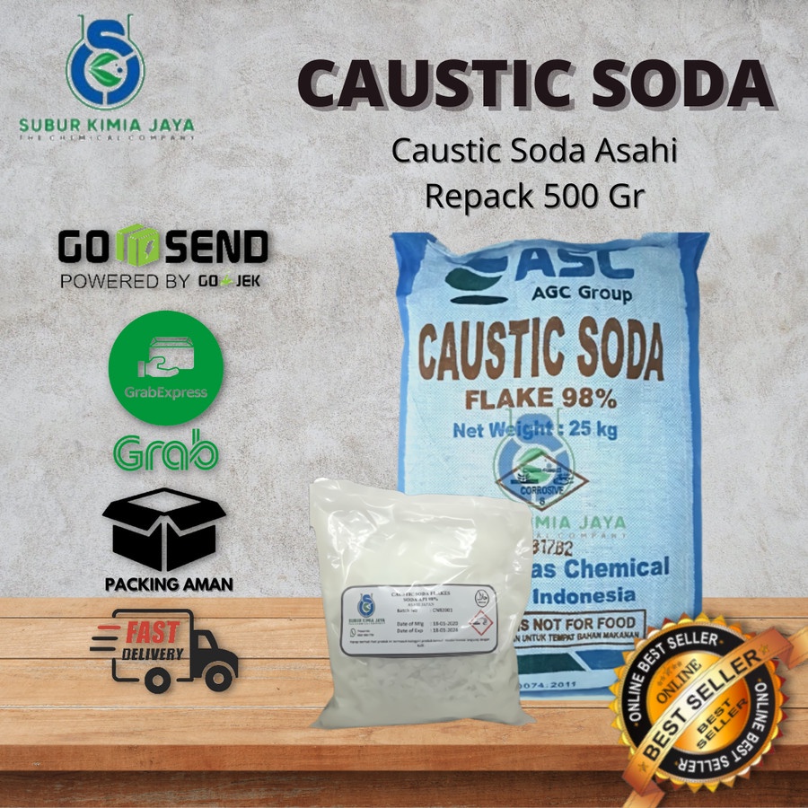 Caustic Soda / Fire Soda / NaOH / Natrium Hydroxide 500 Gr Shopee