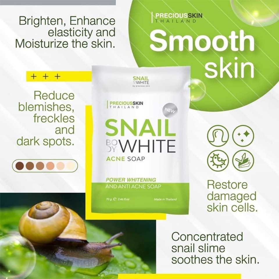snail white acne soap benefits