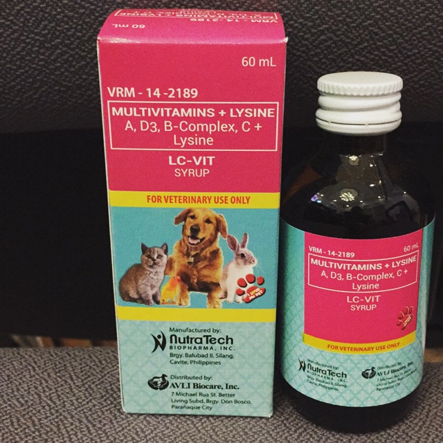 LCVIT SYRUP cats and dog 60ml Shopee Philippines
