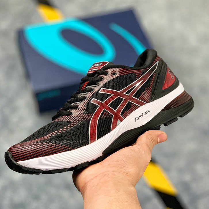 asics gel red and black