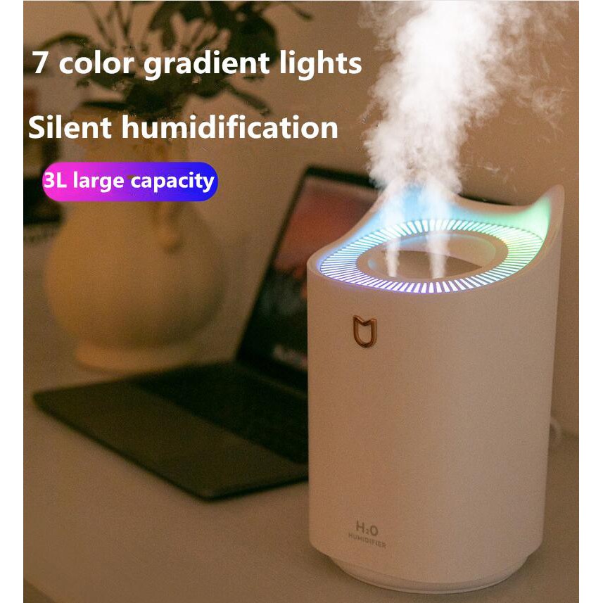 Double Spray Port Humidifier 7 Color Light Humidifier Silent Humidifier ...