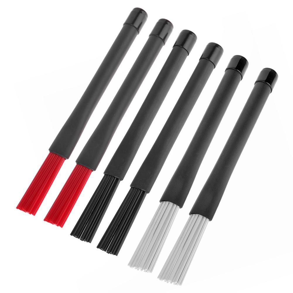 2pcs Retractable Nylon Jazz Drum Brushes Drum Sticks Percussion