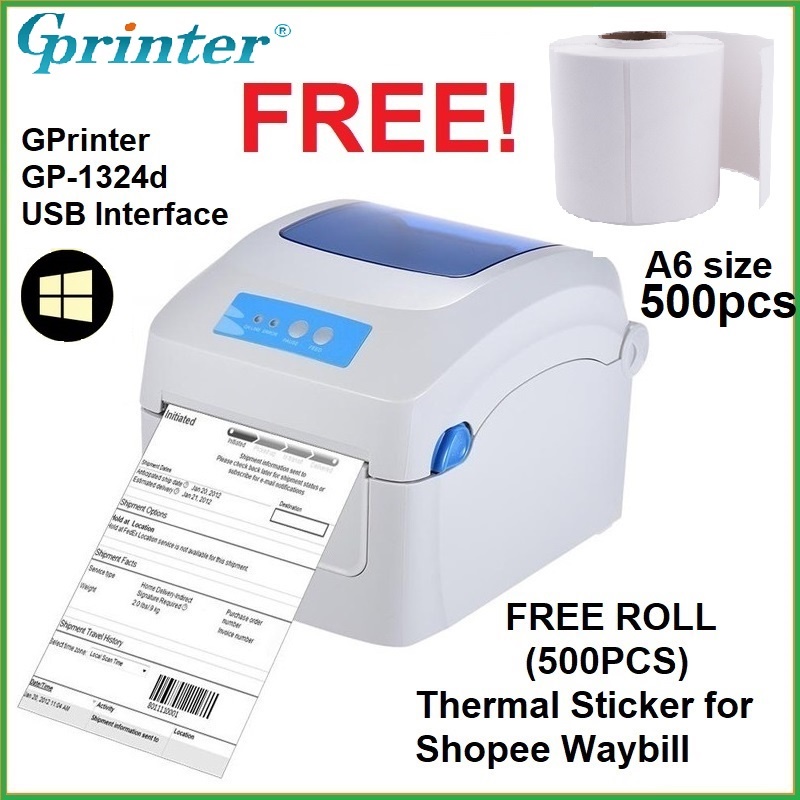 GPrinter GP 1324D Direct Thermal Printer Barcode Shipping Label Air Waybill Sticker Printer NO