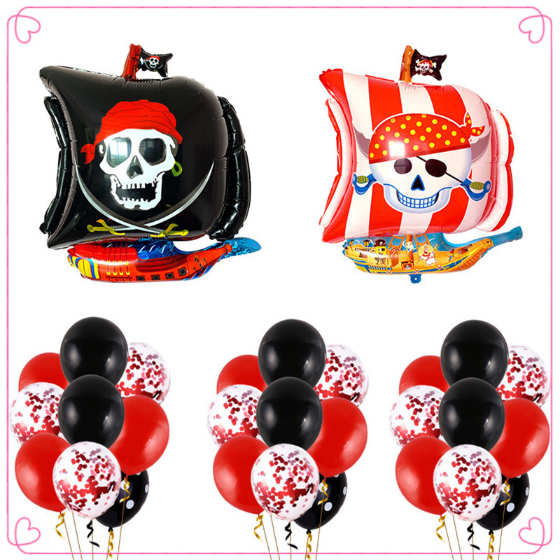 Ins Anime One Piece Theme Balloons Set Pirate Ship Birthday Party Decorations Skull Aluminum Foil Balloon Shopee Philippines