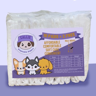 Callie Pet Dog Male Wraps (12 pcs per pack)