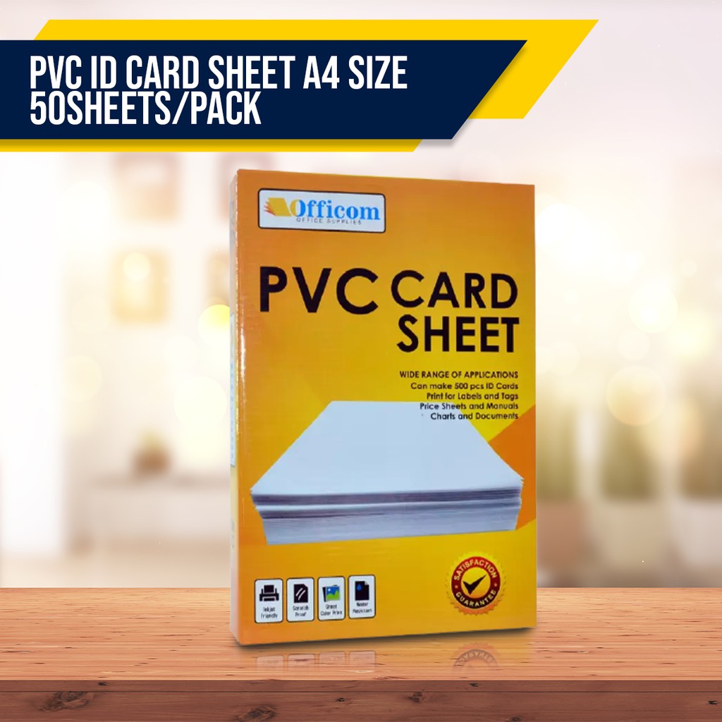 PVC ID Card Sheet A4 Size ID Film Sheet Office Id Sheet 50Sheets/Pack ...