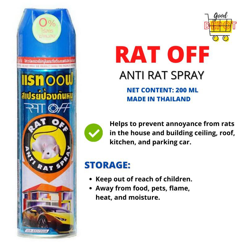 RAT OFF Spray Anti Rat Spray 200ml Shopee Philippines