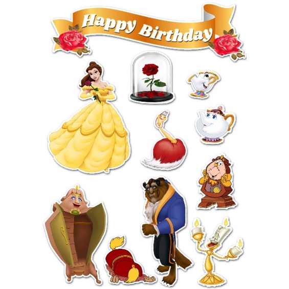 BEAUTY AND THE BEAST CAKE TOPPER Shopee Philippines