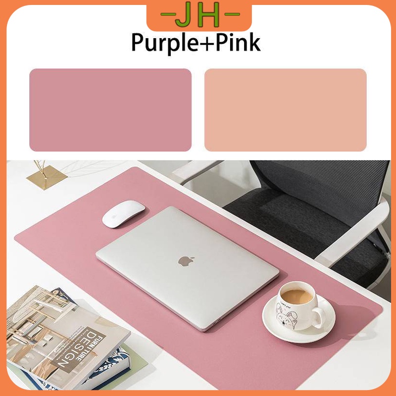 Double Side PU Leather Desk Pad, Waterproof Mouse Keyboard Pad