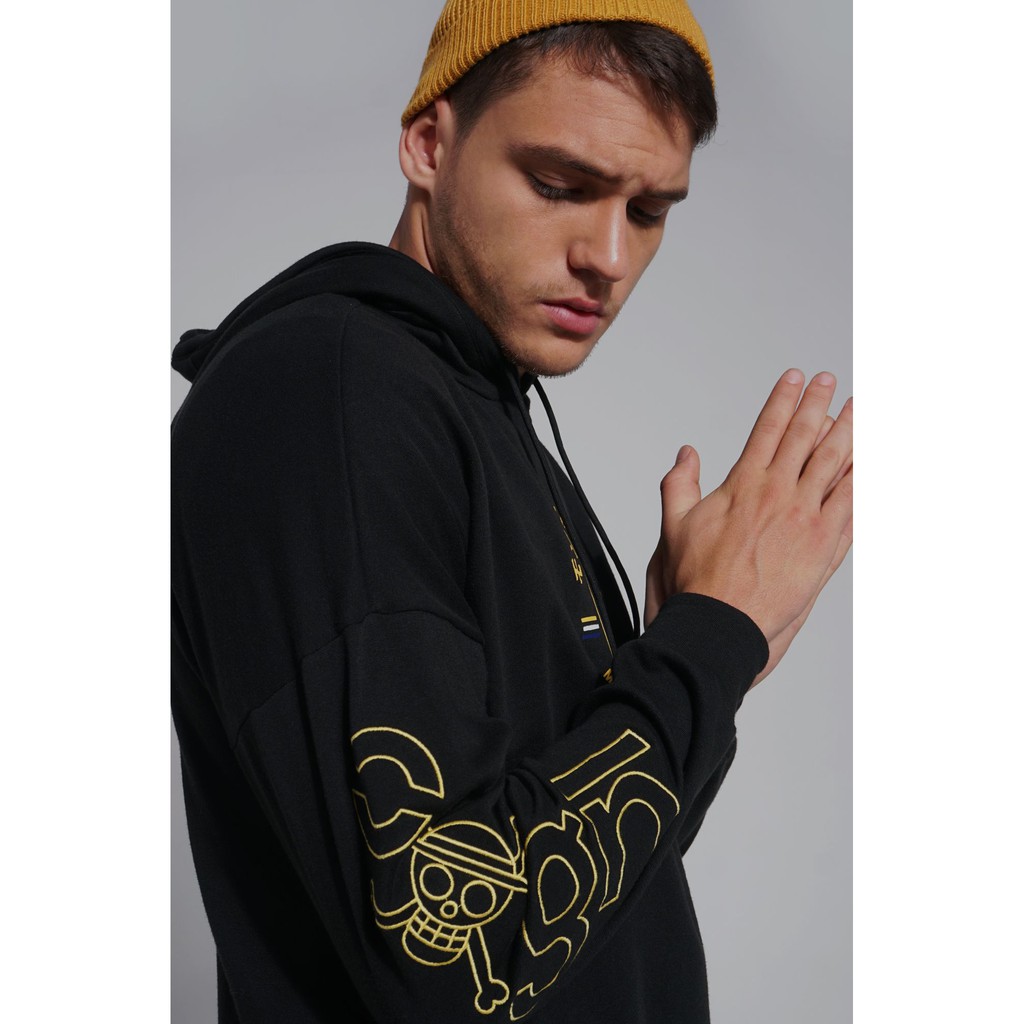 Oxgn Men S One Piece Stampede Hoodie With Embroidery Black Shopee Philippines
