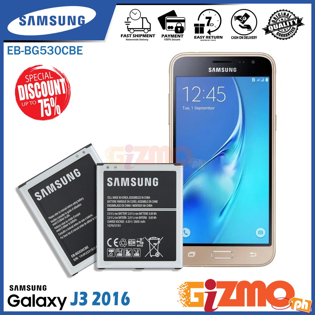 Samsung Galaxy J3 16 Model Eb Bg530cbe Battery Original Equipment Manufacturer Shopee Philippines