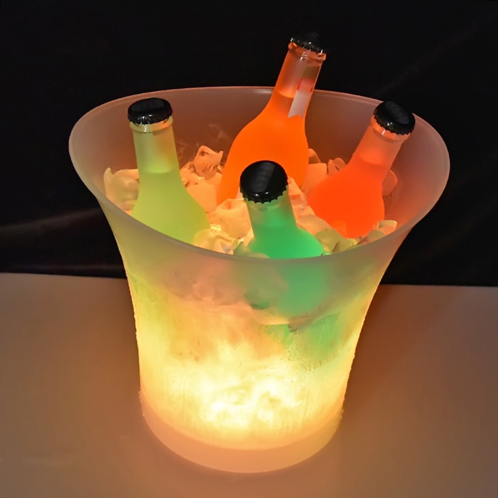 5L High Capacity LED Light Lamp ICE Bucket Curve Design Automatic Color Changing Battery Powered Operated IP65 Water Res