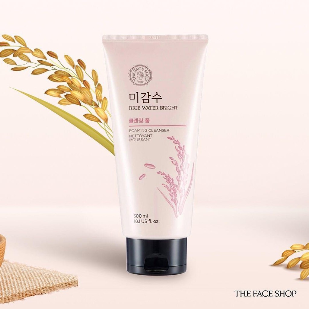 The Face shop Rice Water Bright Cleansing Foam 100ml Sample Shopee