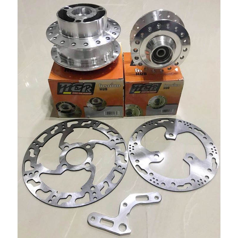 HUB SET (with bearing & spacer) RAIDER 150 w/ LIGHTEN DISC & BRACKET