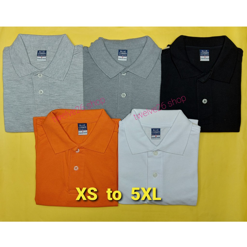 Blue Corner Polo Shirt Comfort wear Men Unisex Plain XS to 5XL White