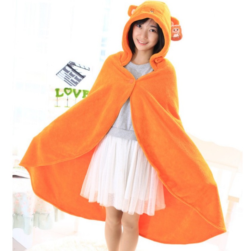 anime hooded cloak hoodies flannel coat blanket hot