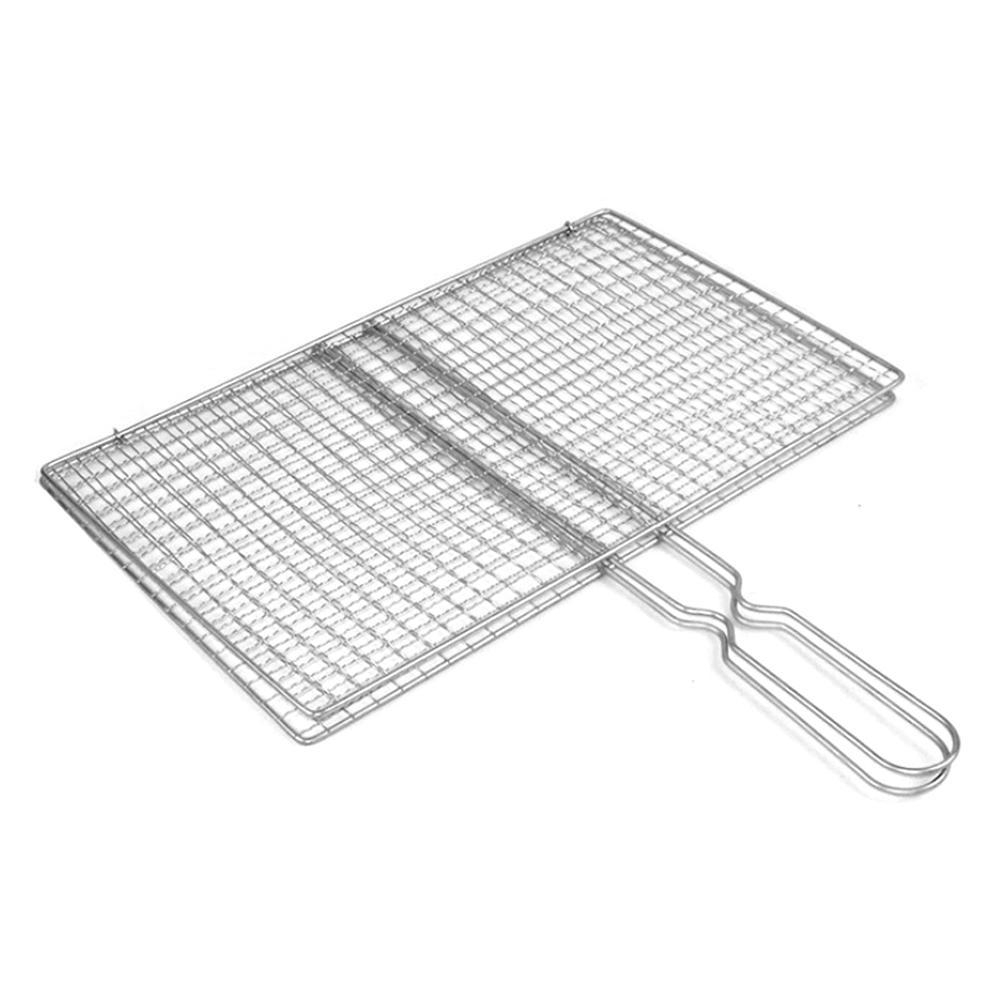 35 * 19 /40 * 21.5 cm Non Stick Grilling Mats BBQ Mesh Barbecue Basket Grill Tool With Fish O2C8