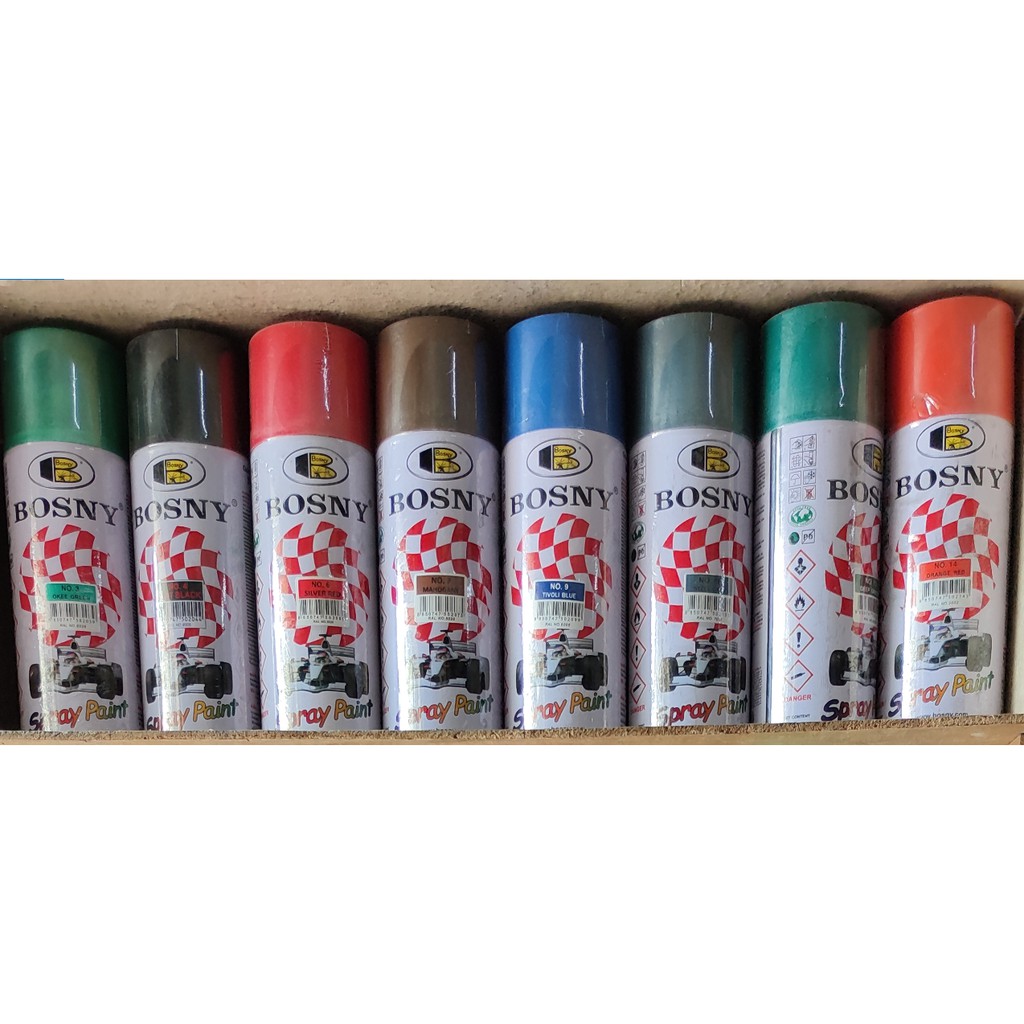 Bosny Acrylic Spray Paint Quick Dry & Hi Gloss 3 To 14 Regular (Sold