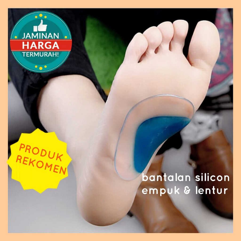 1 Pair Silicone Gel Flat Foot Arch Support Insoles Flatfoot Correction Shoe Pads Shopee Philippines