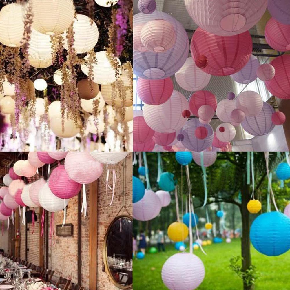 Multicolor Round Chinese Paper Lanterns Wedding Party Decoration 6