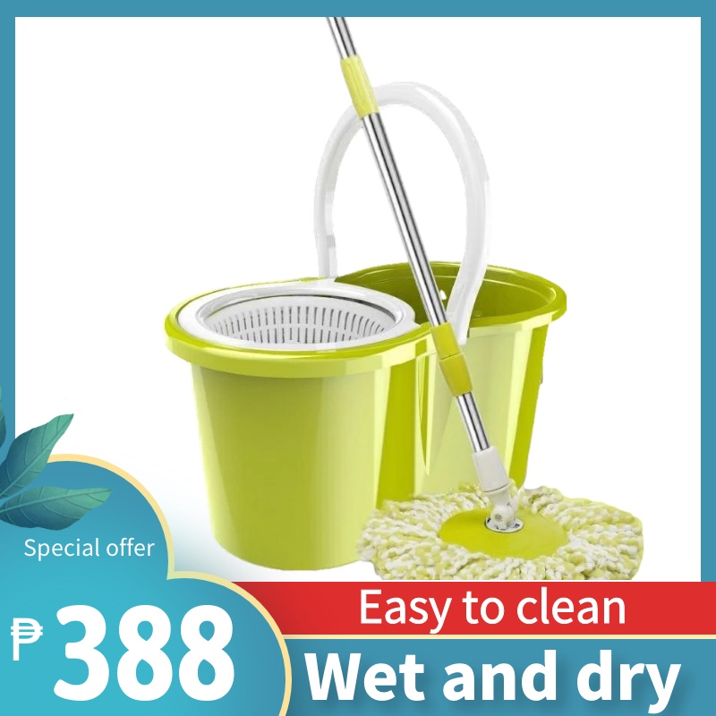 mop Spin mop Stainless steel spiral barrel Lazy handwashing pushtype