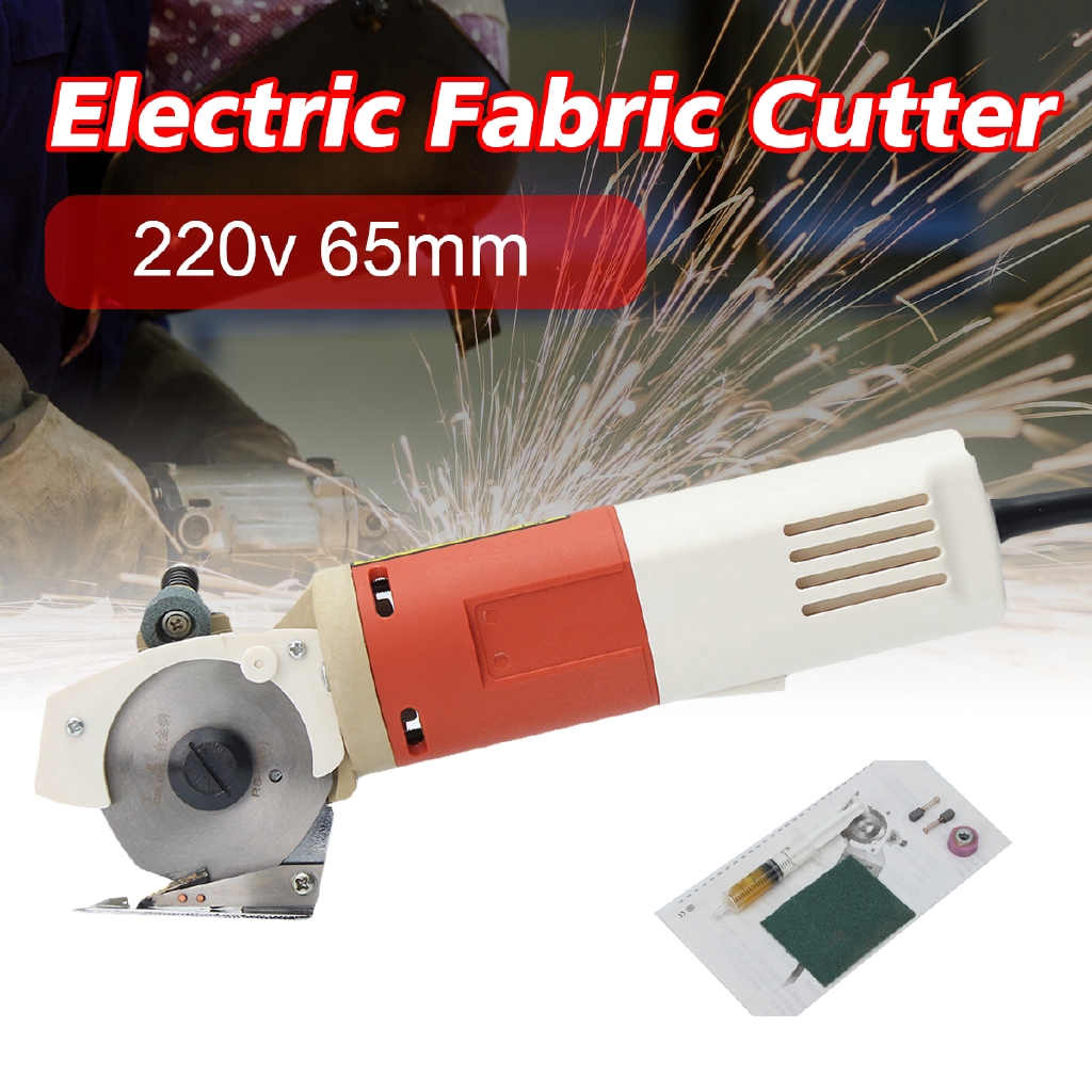 65mm Rotary Blade Electric Round Knife Cloth Cutter Fabric Cutting