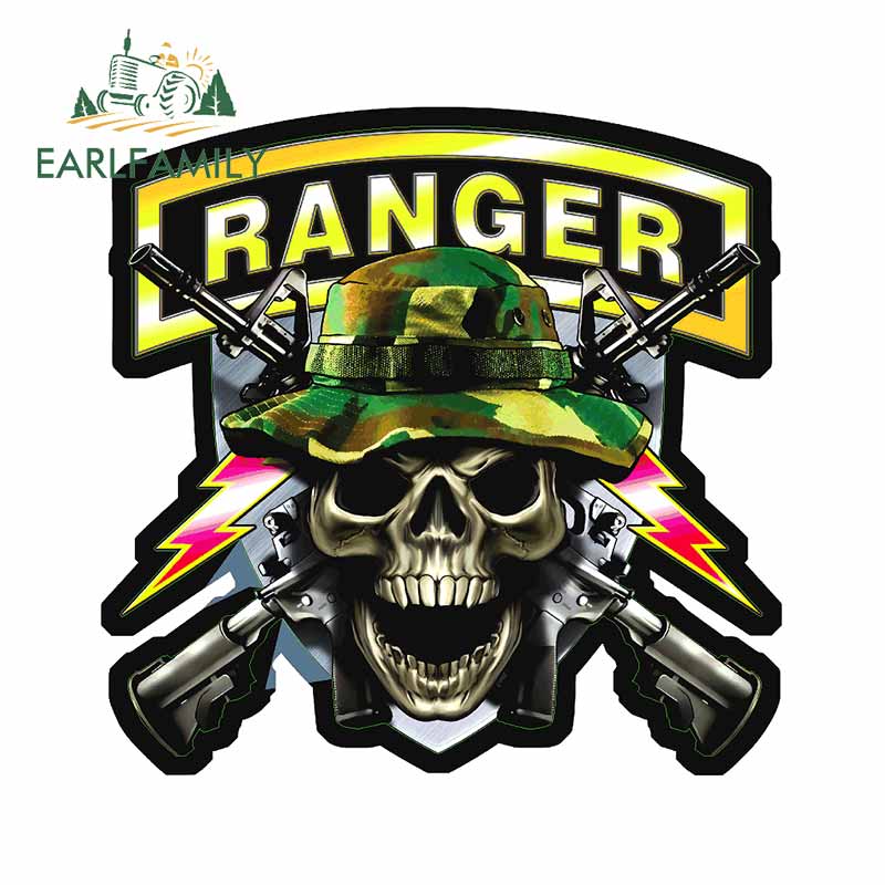 Earlfamily 13cm X 12 7cm For Army Ranger Skull Van Decal Laptop Personality Cartoon Car Stickers Surfboard Windshield Decoration Shopee Philippines