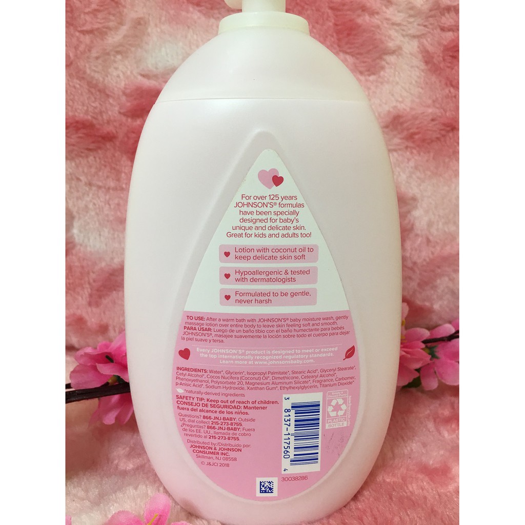 johnson and johnson pink baby lotion
