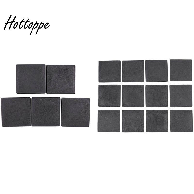 50mm X 50mm Plastic Square End Blind Plugs Cap Inserts 12Pcs