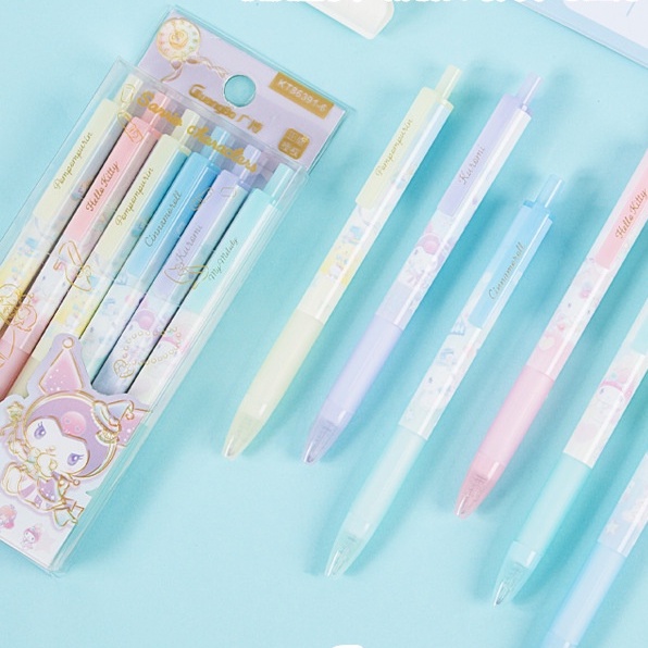 6pcs Sanrio family press gel pen jelly color cartoon melody 0.5mm ...