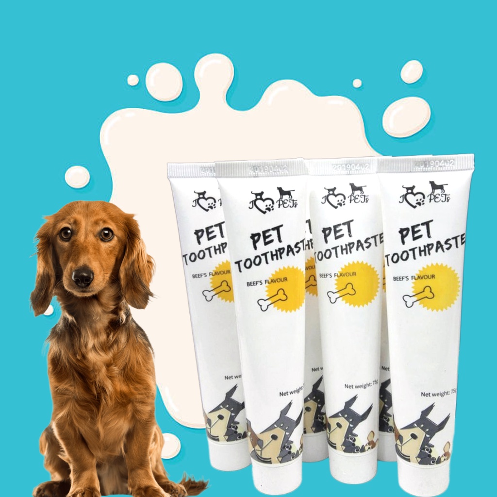 I love Pet Single Toothpaste Pet Dog Natural Edible Toothpaste Beef Flavor 75g Shopee