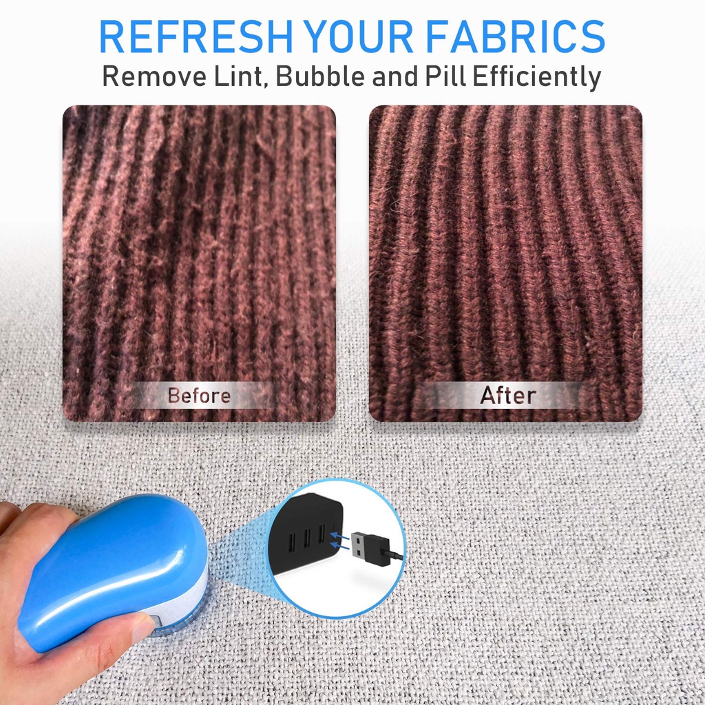 Electric Lint Remover USB Fluff Razor For Fabric Sweater Clothes Remove Fluff Pellets Cut Shakang - Image 4