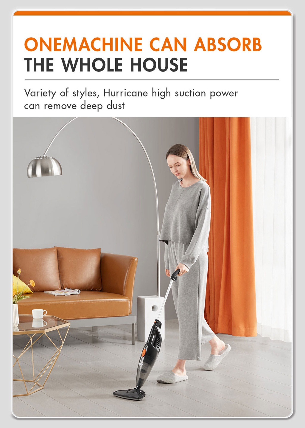 Gaabor Vacuum Cleaner, Household 2in1Mini Handheld Light & Clean Dual